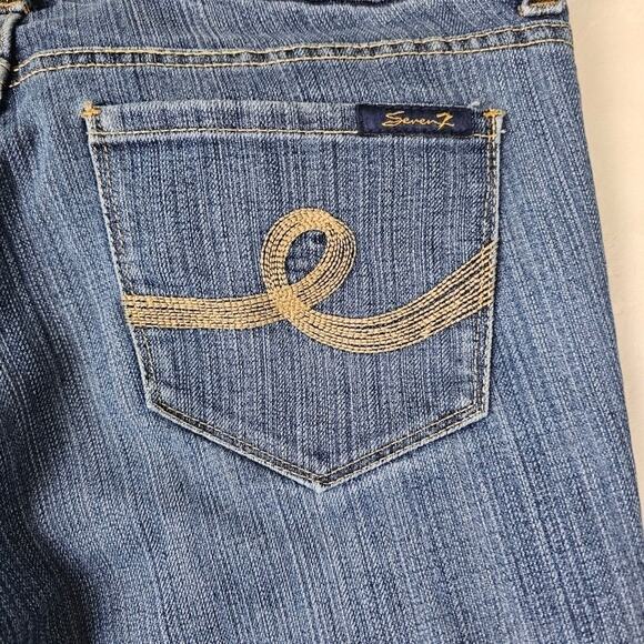 Seven7 Jeans Boot Cut womens 6  Premium Denim Medium Blue Wash - Picture 11 of 14